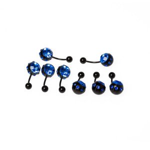 Toptan 316L Çelik Piercing Göbek Taşlı Renk 2