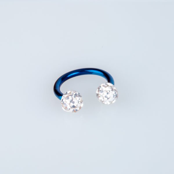Piercing Septum Mumlu Sambala 3.5mm Taş Beyaz 6mm