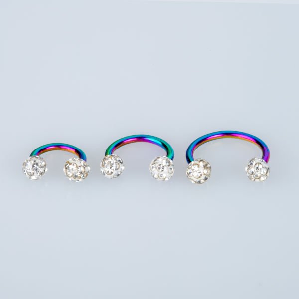 Piercing Septum Mumlu Sambala 3.5mm Taş Beyaz 6mm