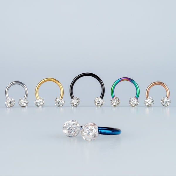 Piercing Septum Mumlu Sambala 3.5mm Taş Beyaz 6mm