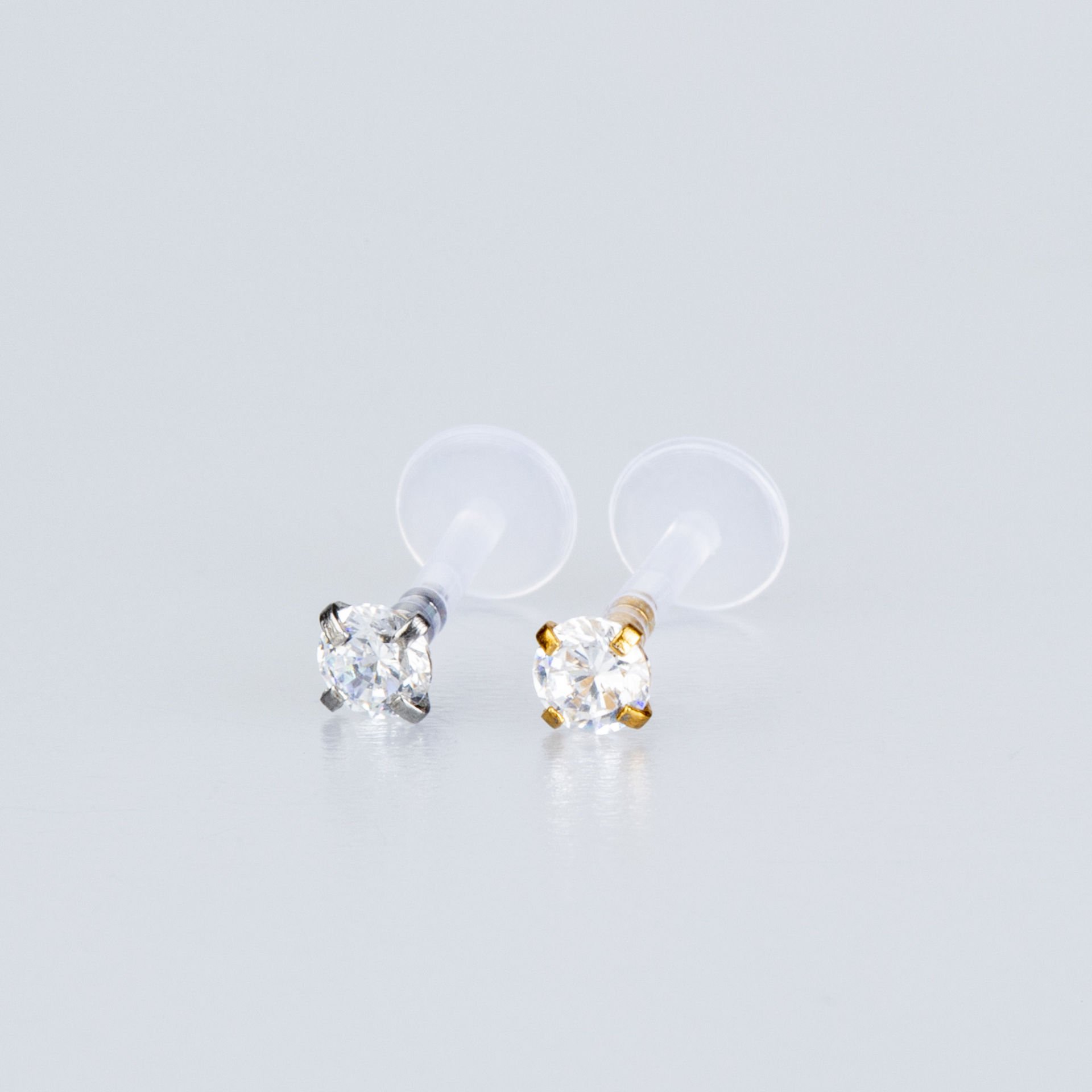 Piercing Labret Bioplast Round Stone
