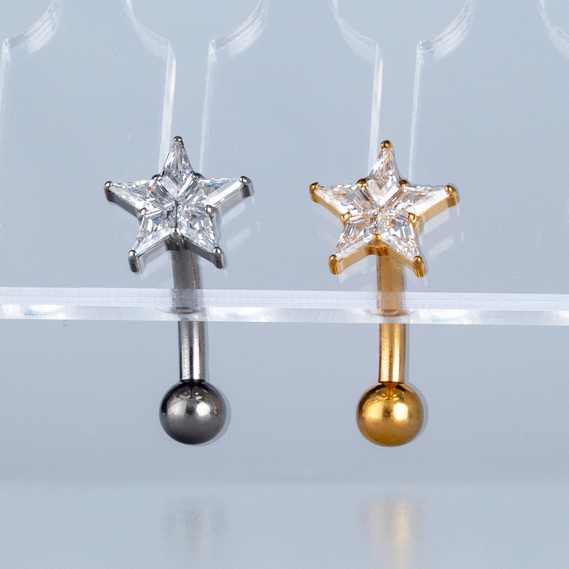 Piercing Titanyum Ters Göbek Fashion Yıldız