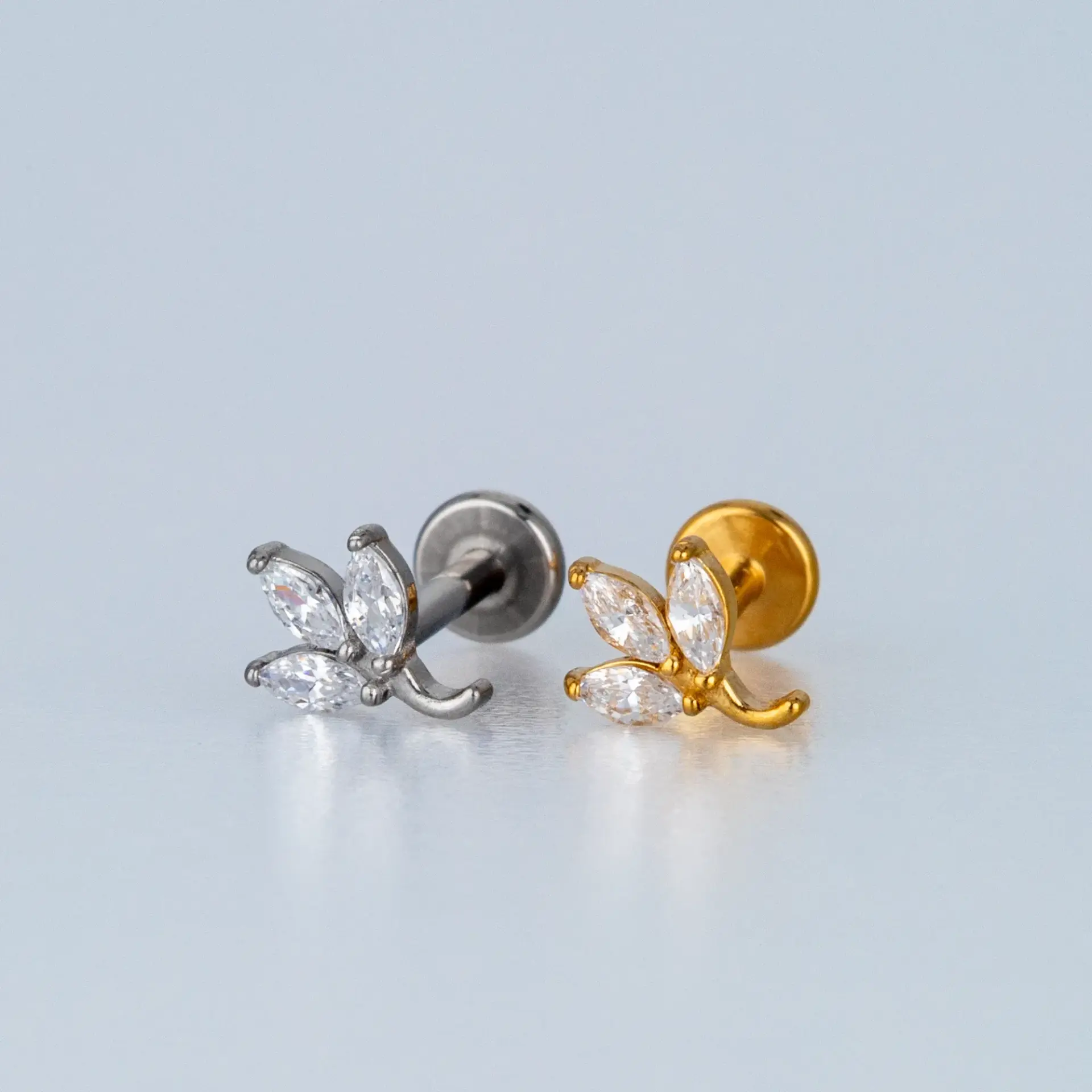 Toptan Piercing Çelik Tragus Yaprak