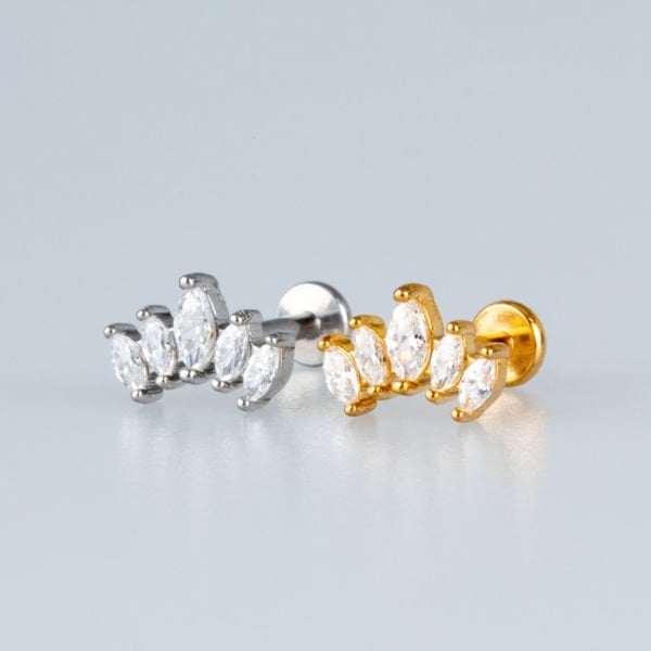 Piercing Çelik Tragus Lotus Sarı 6mm