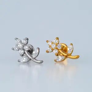Toptan Piercing Çelik Tragus Çiçek