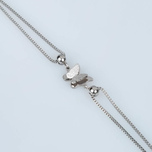 Steel Chain Bracelet Butterfly
