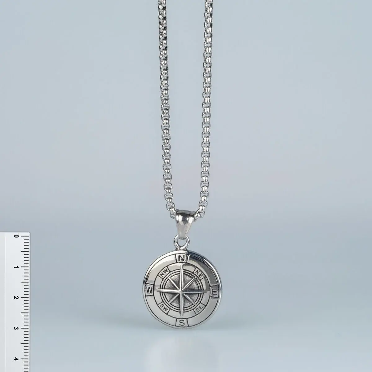 Toptan Pusula Gotik Çelik Erkek Kolye