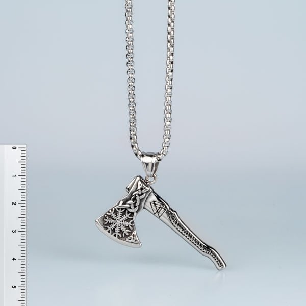 Çelik Kolye Viking Savaşçı Baltası