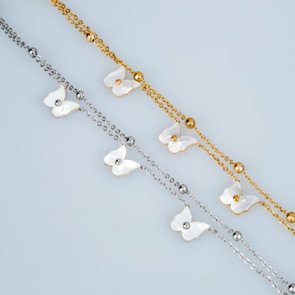 Steel Chain Bracelet Butterfly