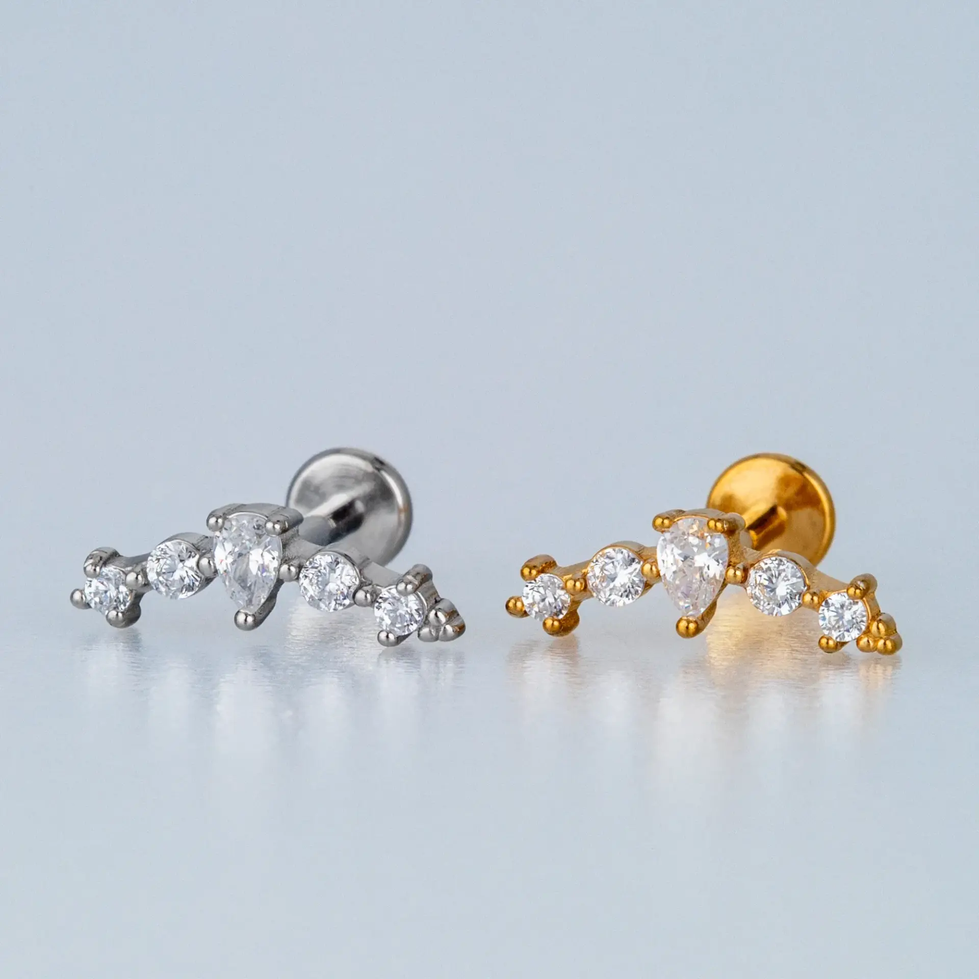Toptan Piercing Çelik Tragus Helix Damla