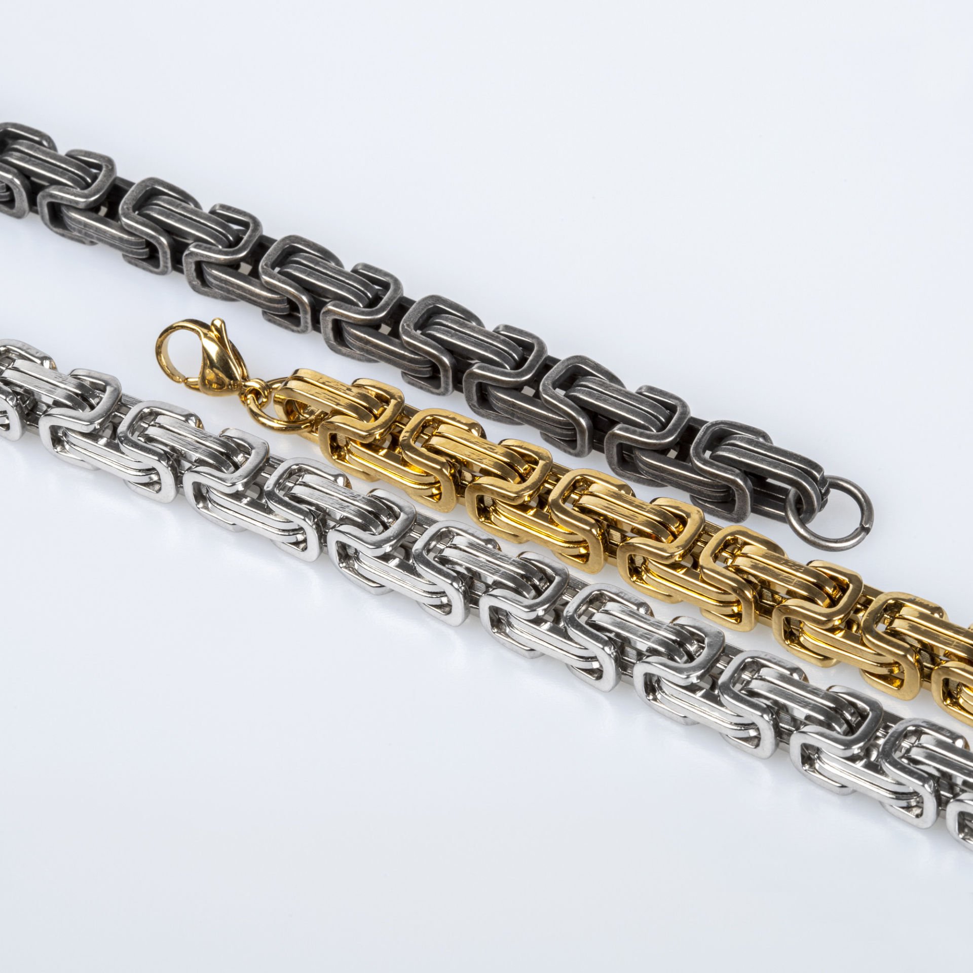 سوار فولاذي رجالي أصفر 8 ملم