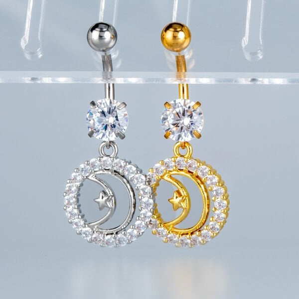Piercing Göbek Fashion Ay Yıldız
