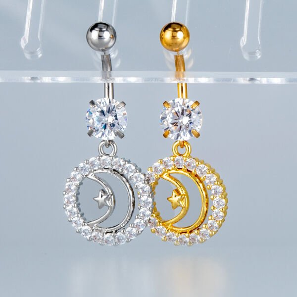 Piercing Göbek Fashion Ay Yıldız