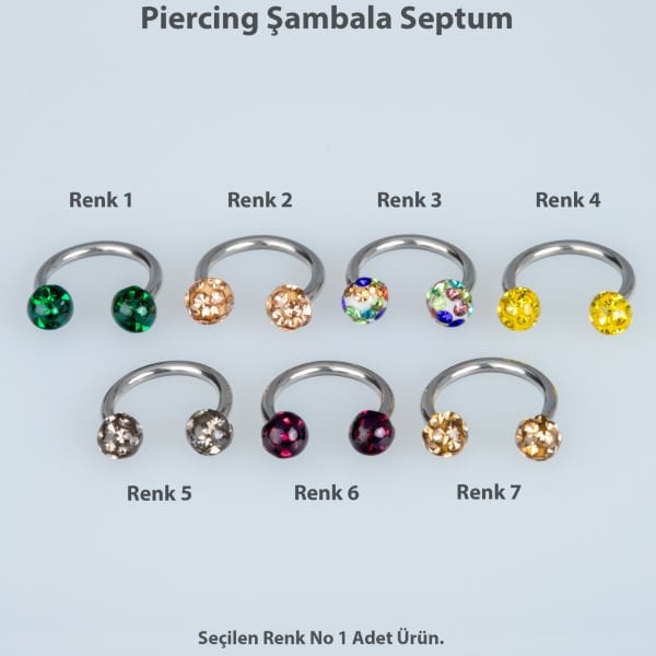 Piercing Septum Mumlu 3.5mm Şambala Top