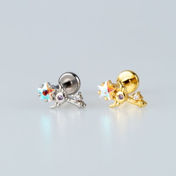 Piercing Tragus Yıldız Taş