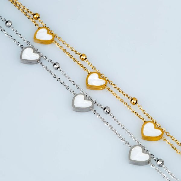 Steel Chain Bracelet Heart