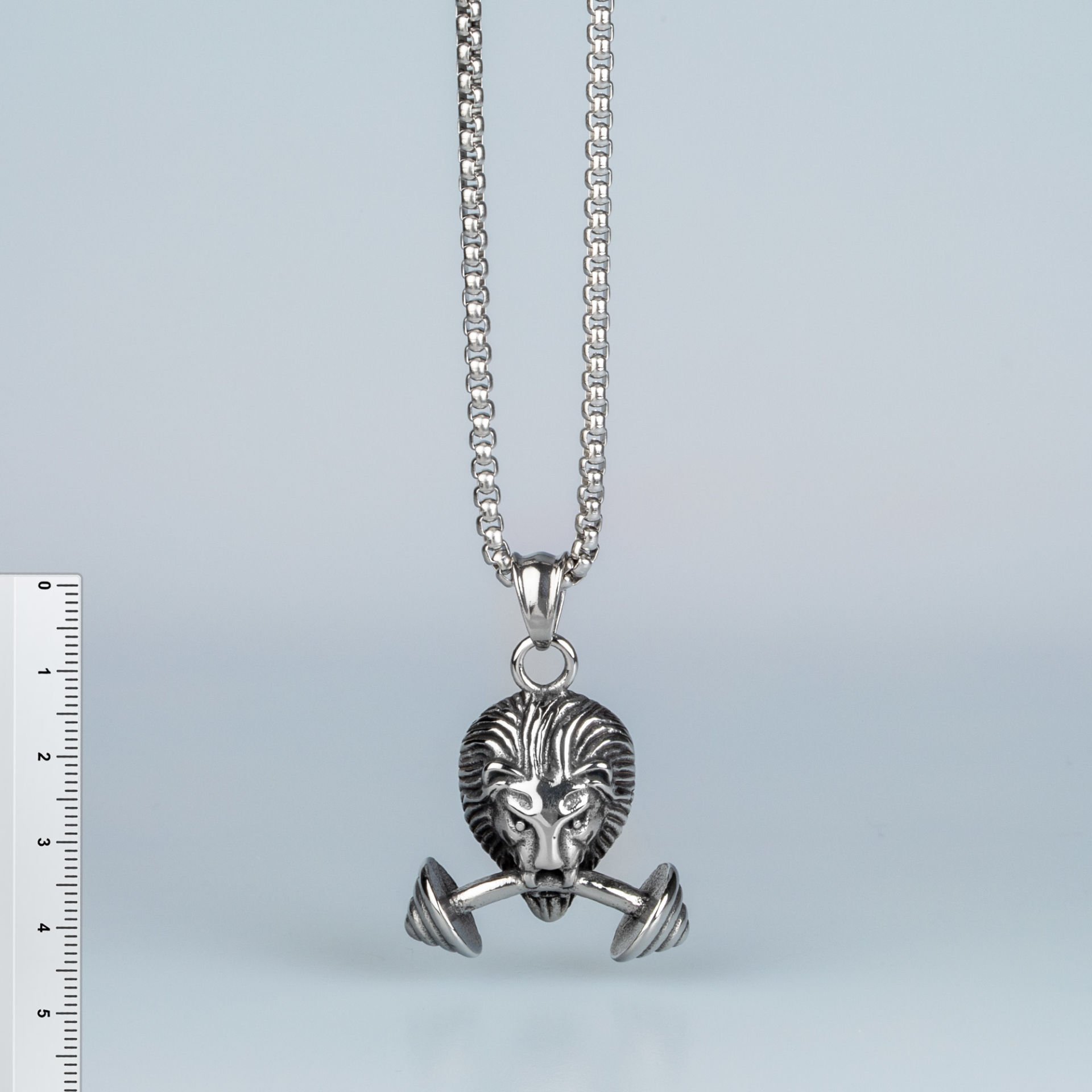 Steel Necklace Lion