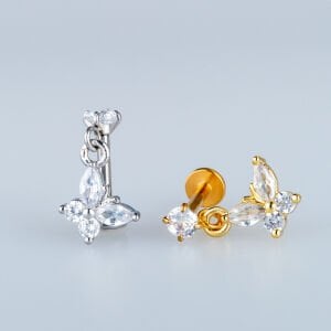 Piercing Tragus Helix Kelebek