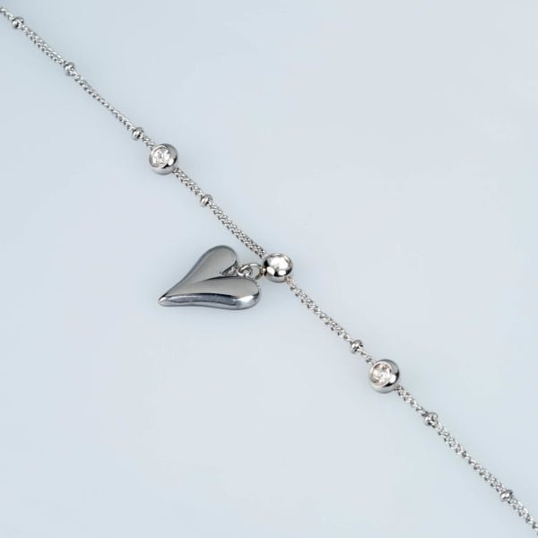 Steel Chain Bracelet Heart