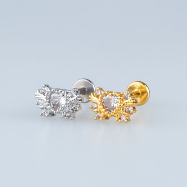 Piercing Tragus Kalp Taşlı