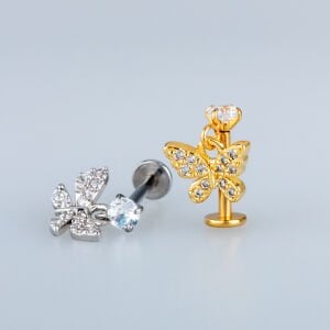 Piercing Tragus Helix Kelebek