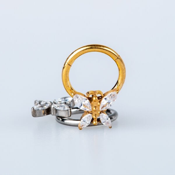 Piercing Titanium Ring Butterfly