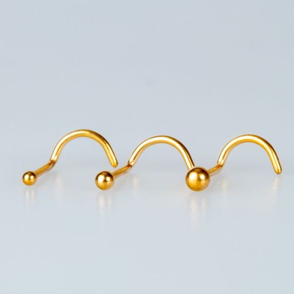 Piercing Titanyum Hızma Kalınlık 1mm Top Boyu 1.5mm