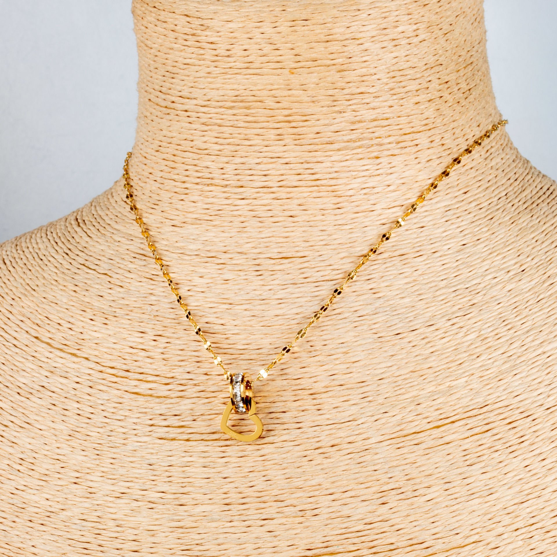 Çelik Kolye Zincir Kalp