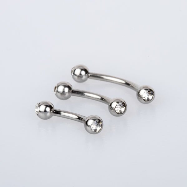 Piercing Kaş 3mm Taşlı Top