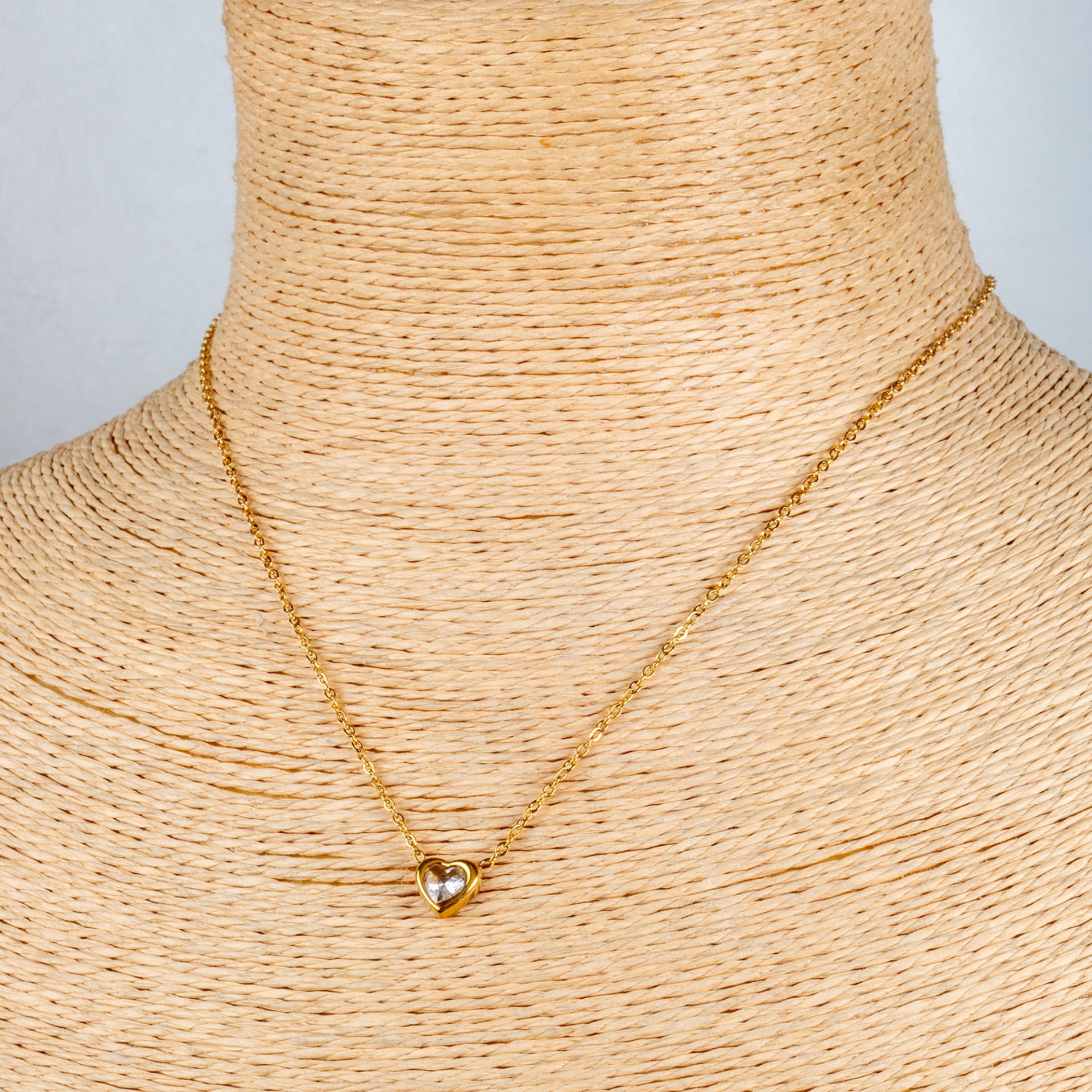 Çelik Kolye Zincir Kalp