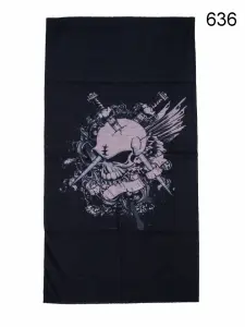 Toptan Hançerli Kurukafa Baskılı Mikrofiber Dikişsiz Boyunluk