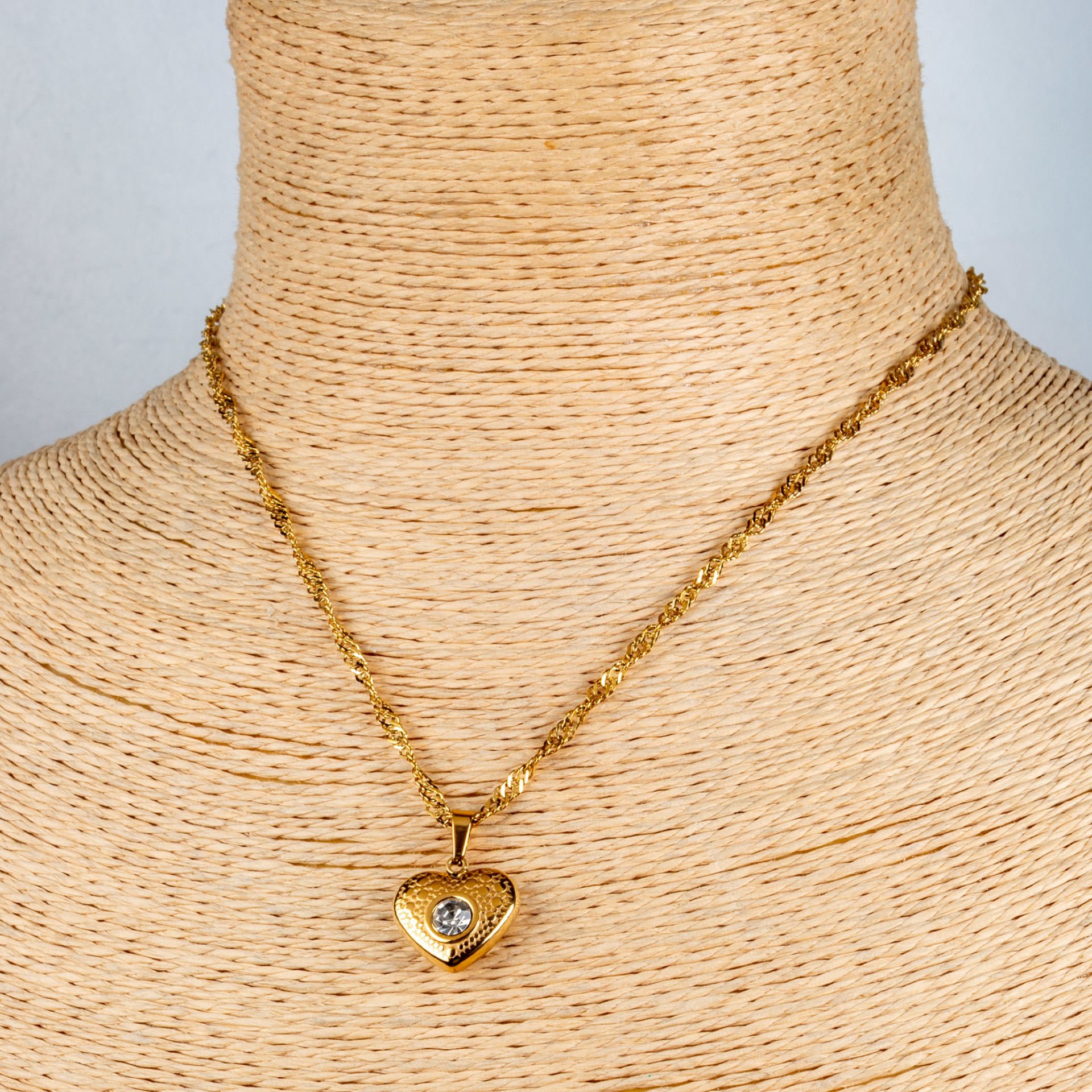 Steel Necklace Chain Heart