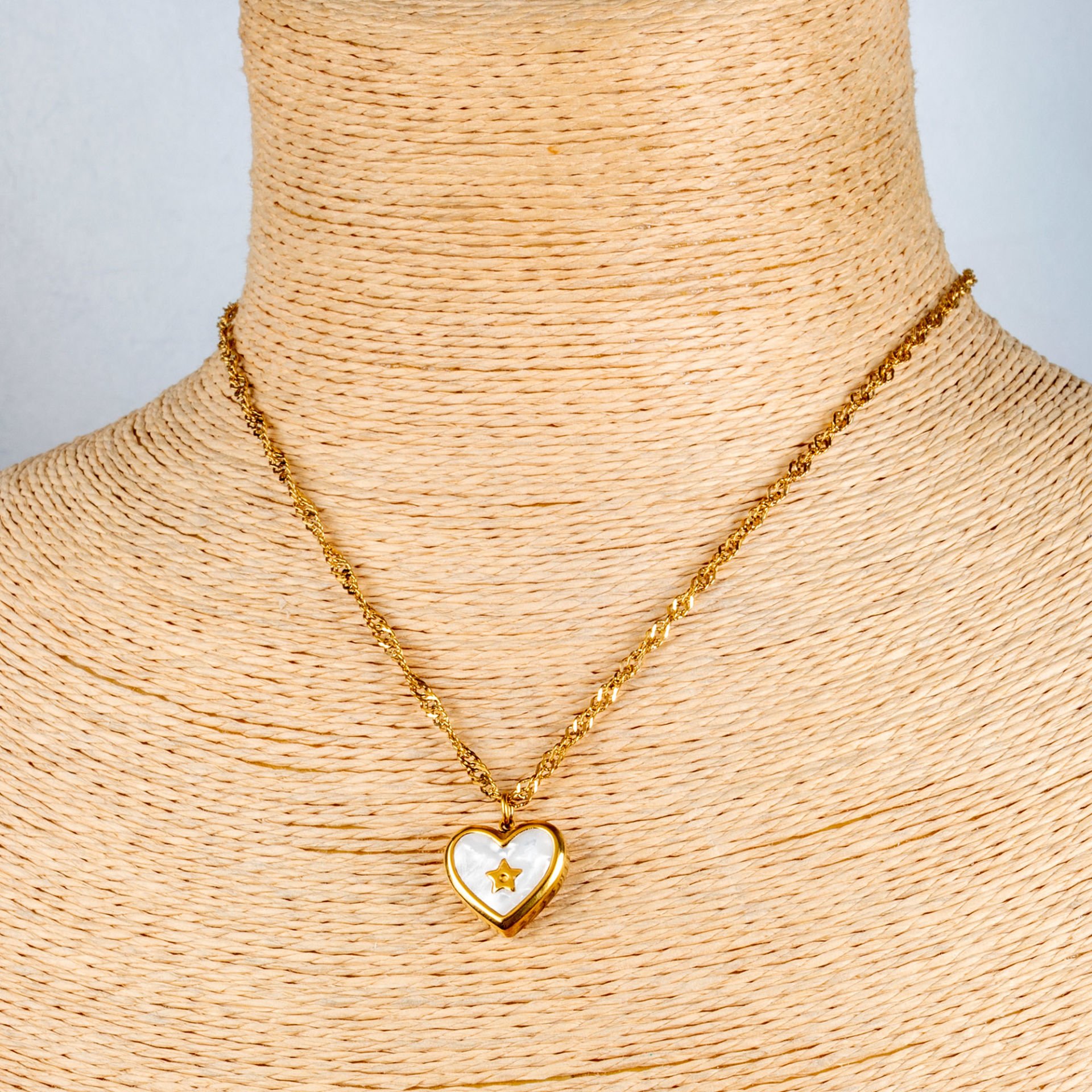Steel Necklace Chain Heart