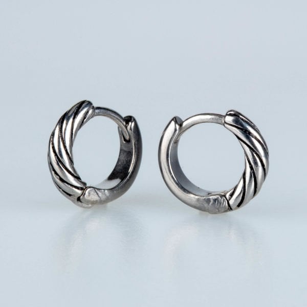 Steel Earring Gothic - Double