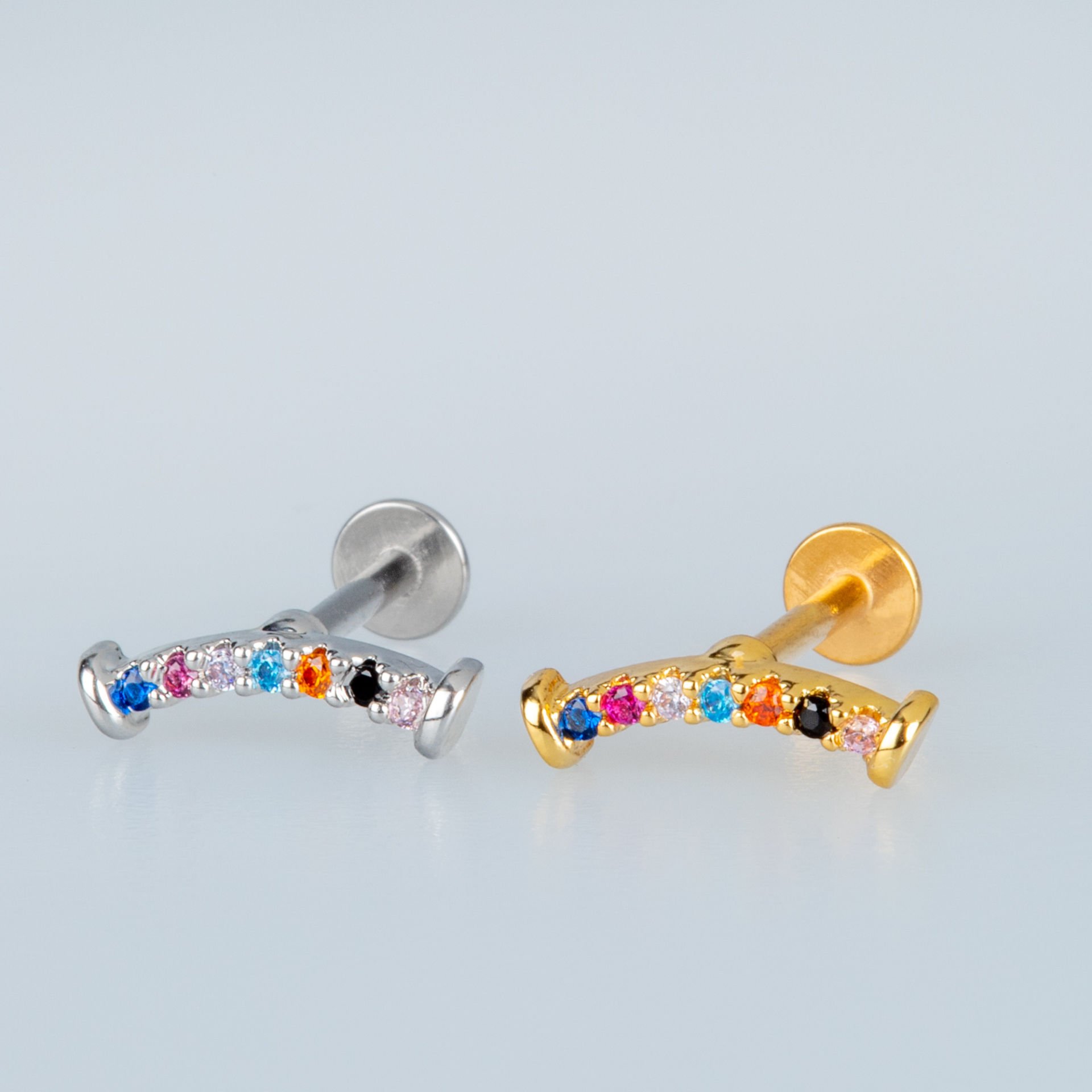 Piercing Tragus Renkli Sıra Taş