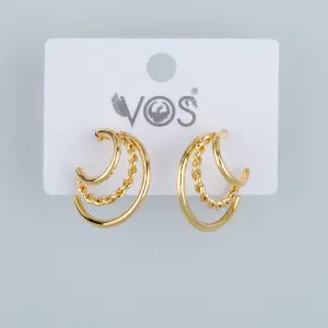 Vos Jewelry 14K Pimli Halka Küpe