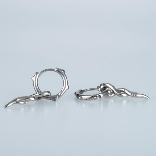 Çelik Küpe Gotik - Çift