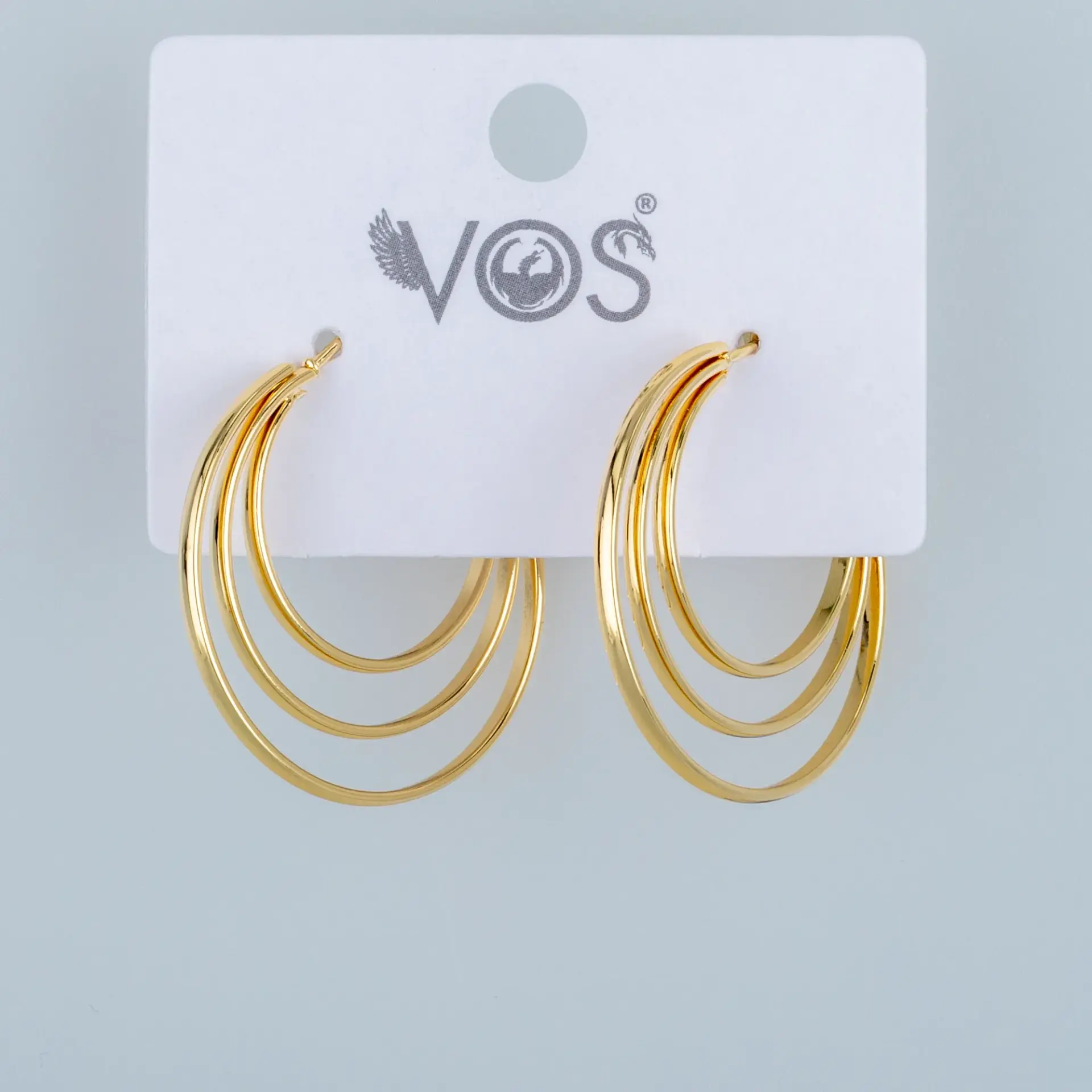 Vos Jewelry 14K Pimli Halka Küpe