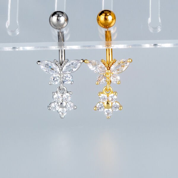 Piercing Göbek Fashion Kelebek