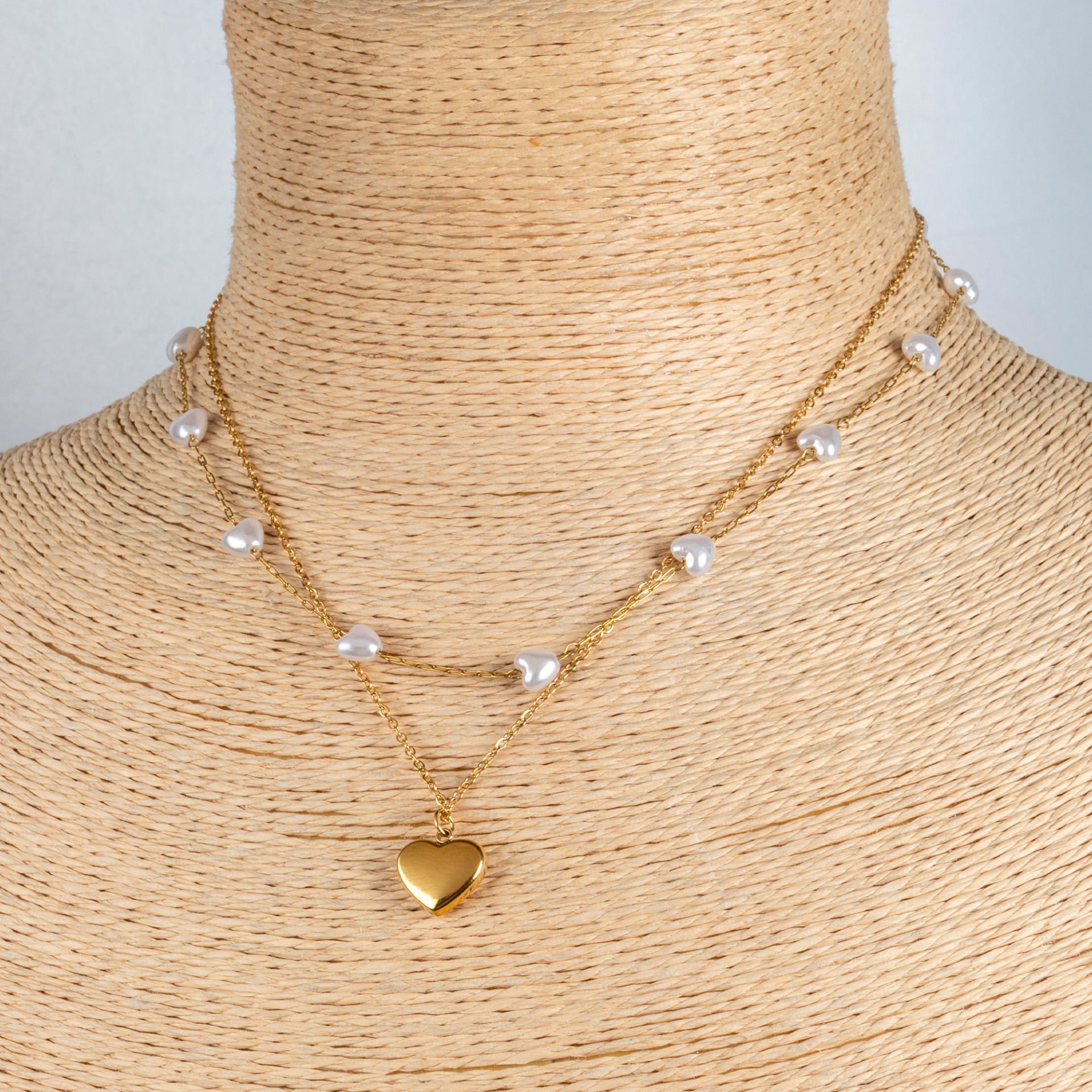 Steel Necklace Chain Heart
