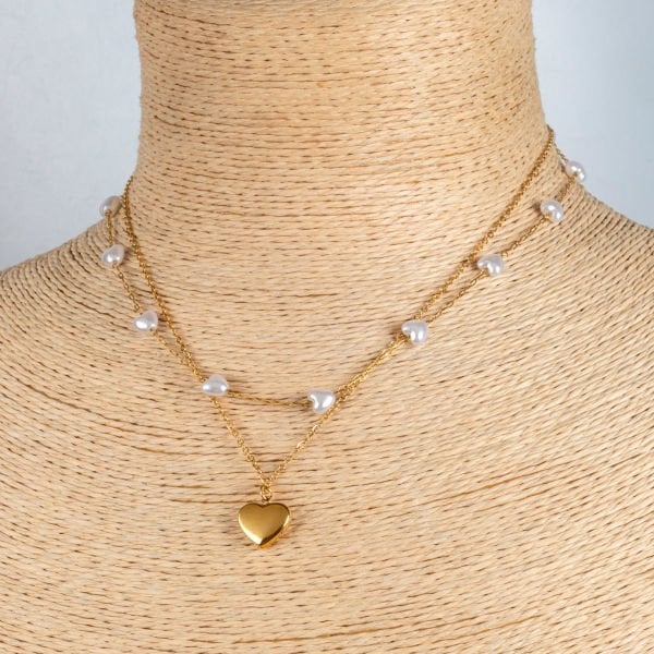 Steel Necklace Chain Heart