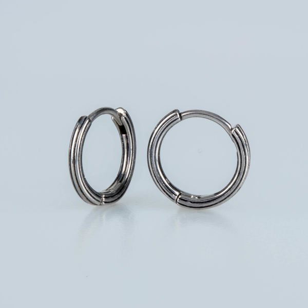 Steel Earring Gothic - Double