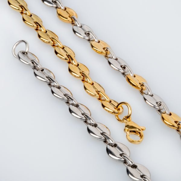 Men's Steel Bracelet 9mm Yellow