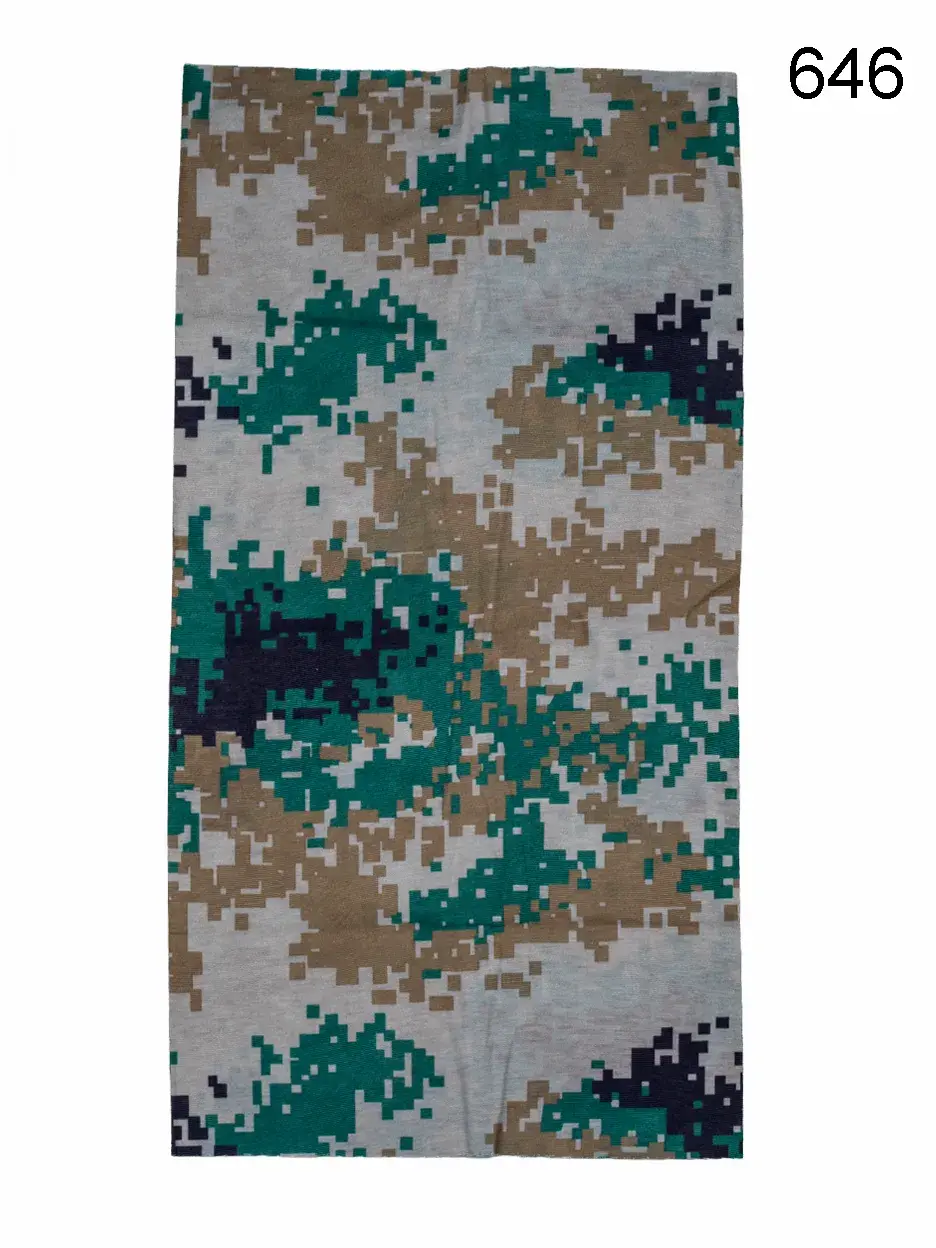 Toptan Askeri Kamuflaj Baskılı Mikrofiber Dikişsiz Boyunluk
