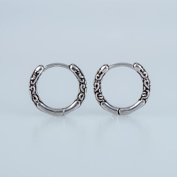 Steel Earring Gothic - Double