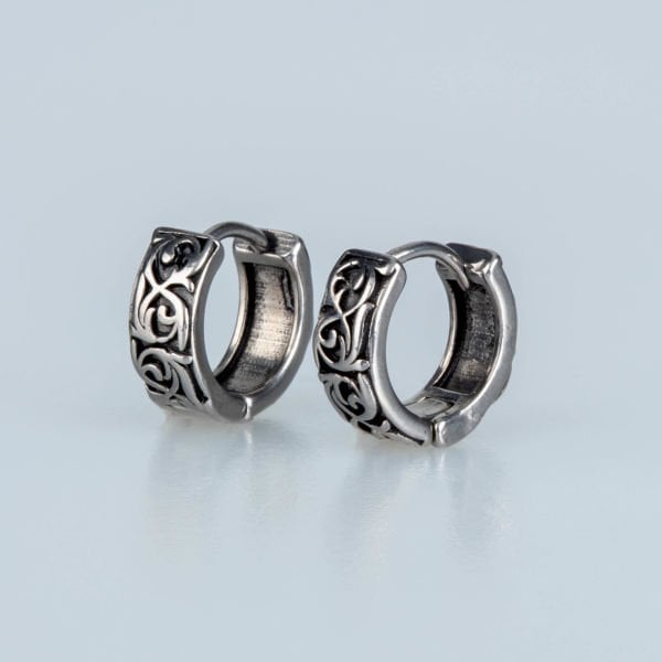Steel Earring Gothic - Double