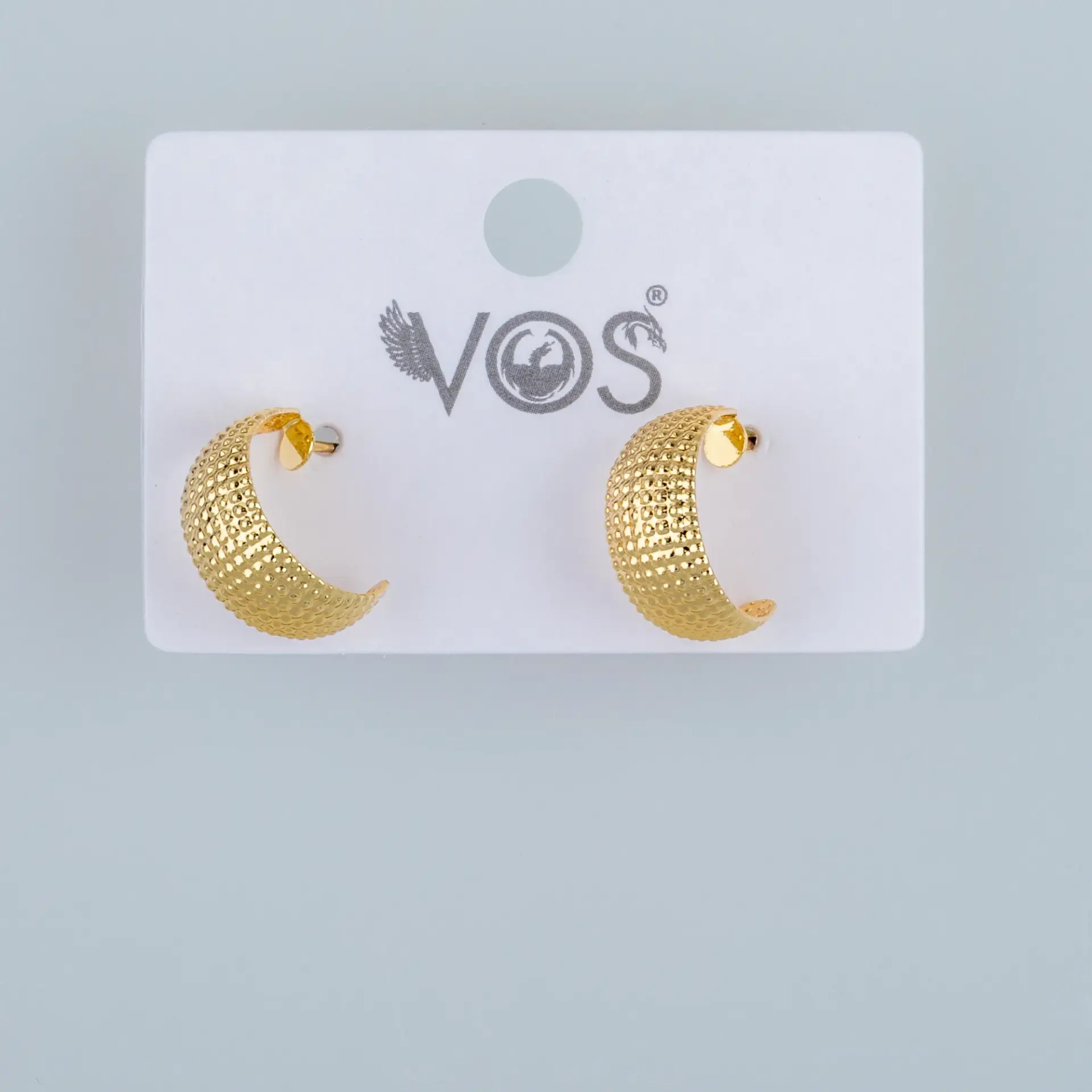 Vos Jewelry 14K Pimli Halka Küpe