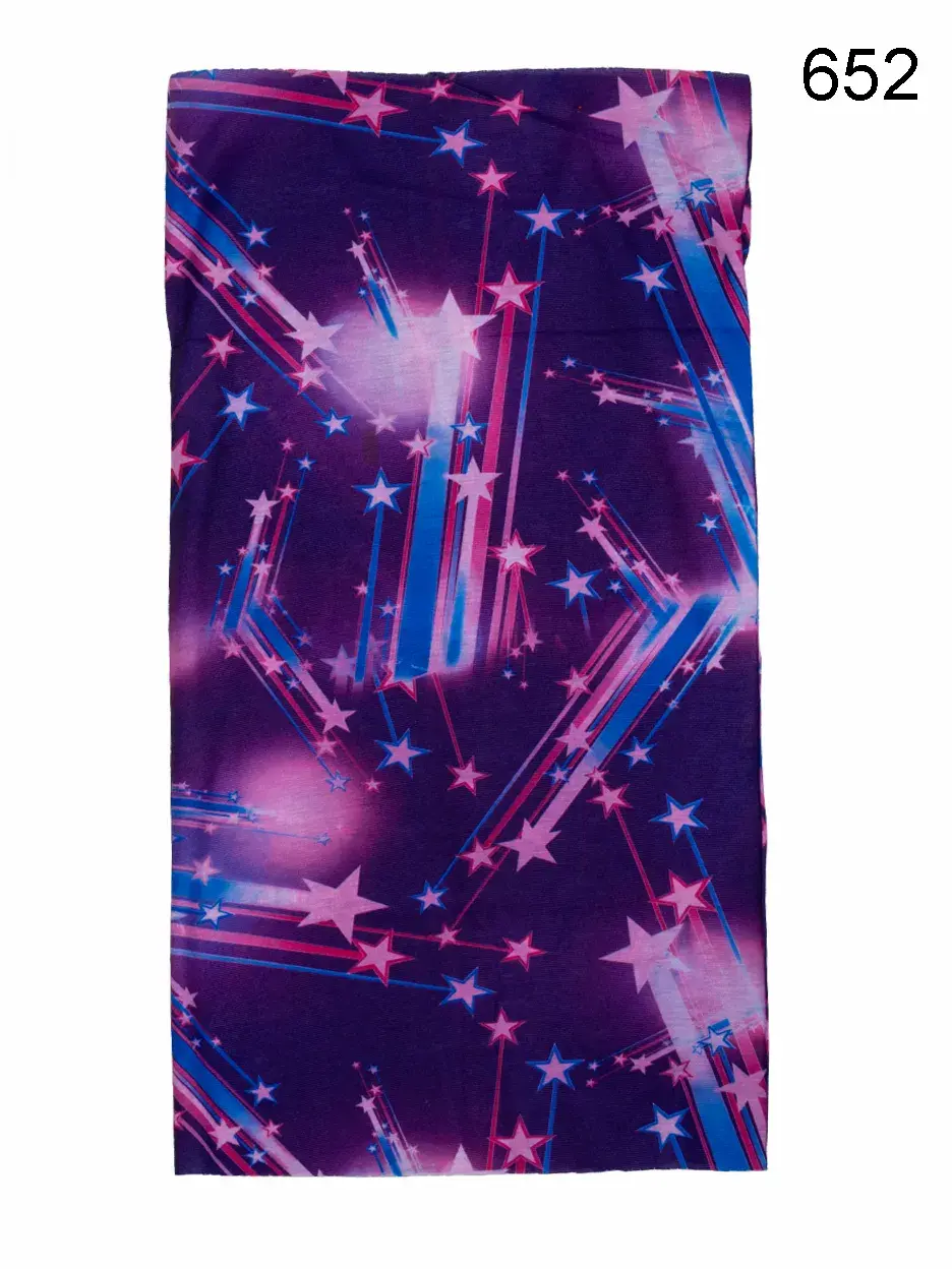 Toptan Neon Yıldız Baskılı Mikrofiber Dikişsiz Boyunluk