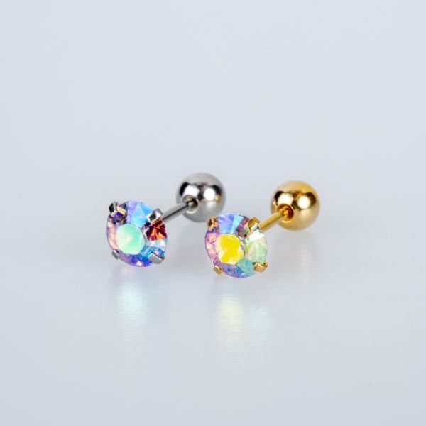 Piercing Tragus 5mm Round Stone Yellow