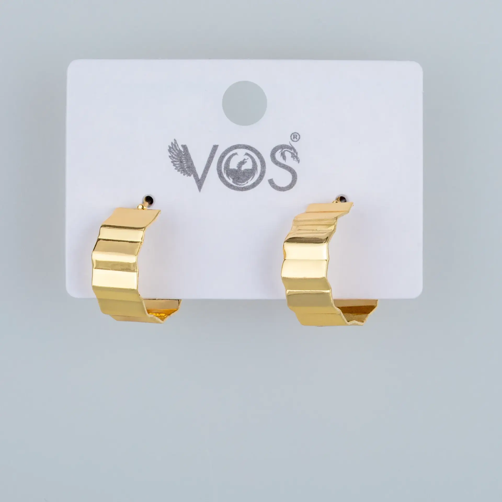 Vos Jewelry 14K Pimli Halka Küpe